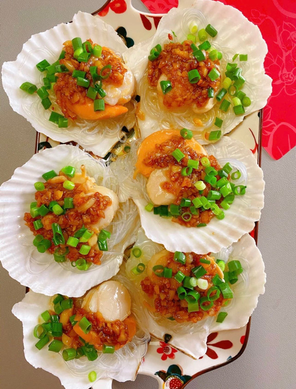 蒜蓉扇贝capesante con vermicelli aglio