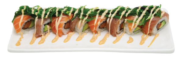 Top6. Rainbow roll wakamé
