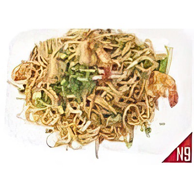 N9. Nouilles sautées aux crevettes