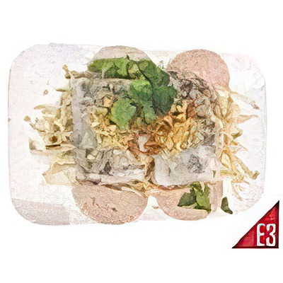 E3. Crêpe vietnamienne à la vapeur (porc et champignons noirs)