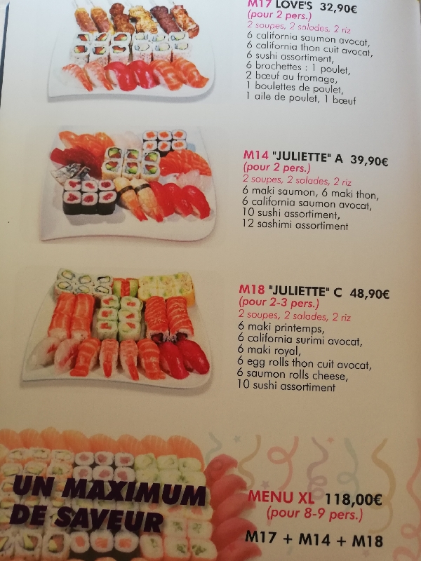 Menu XL