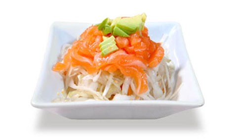 3:Salade tartare de saumon et avocat choux blanc