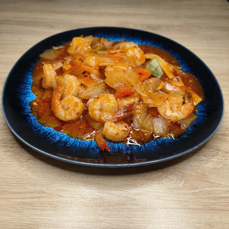 crevettes à la sauce piquante🦐🌶️🌶️