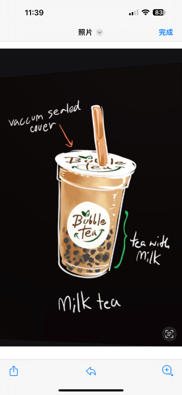 Bubble, Tea, au lait chaud