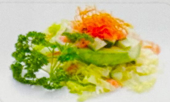 103B. Salade demi avocat saumon concombre