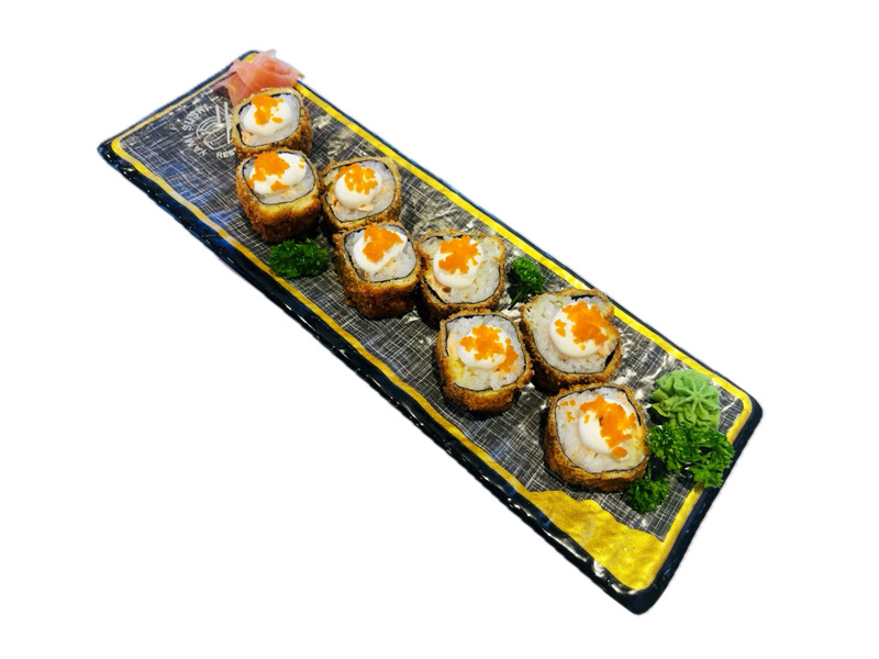Maki chaud saumon tobikko