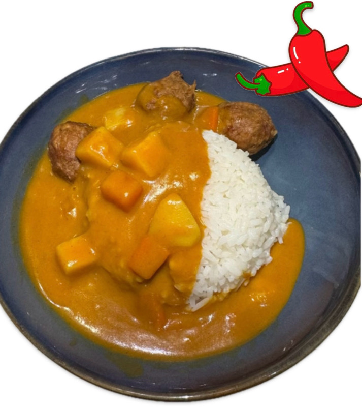 Curry5(boulette de poulet,curry épicé🌶️)