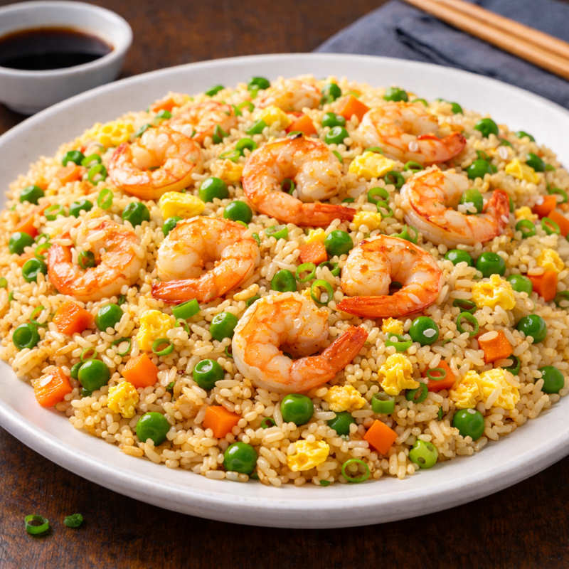 P19: Riz Sauté aux Crevettes (Crevettes)