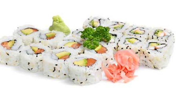 M15. California varié, 8 Saumon avocat, 8 Crevette avocat