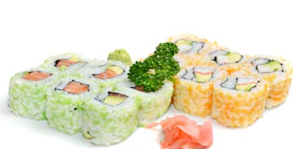 M17. 6 Massago surimi avocat cheese, Wasabi Gaberolls avocat saumon