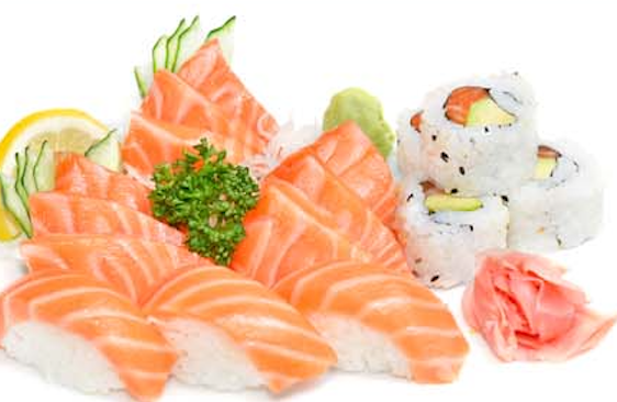 M13. 9 Sashimi saumon, 3 Sushi saumon, 4 Caifornia saumon, 3 Nems ou 3 Raviolis