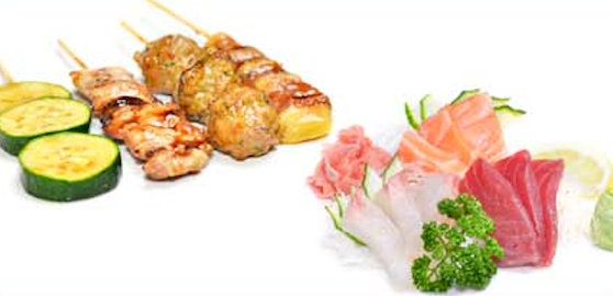 M5. 9 Sashimi, 4 Brochettes
