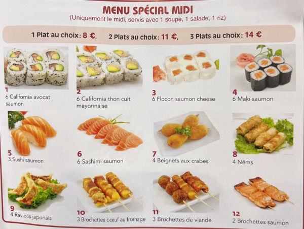 3 Plats au choix