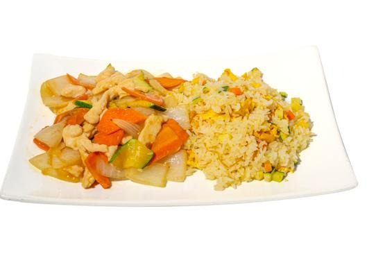 50. Rice with vegetables + Chicken with vegetables (1,3,6)