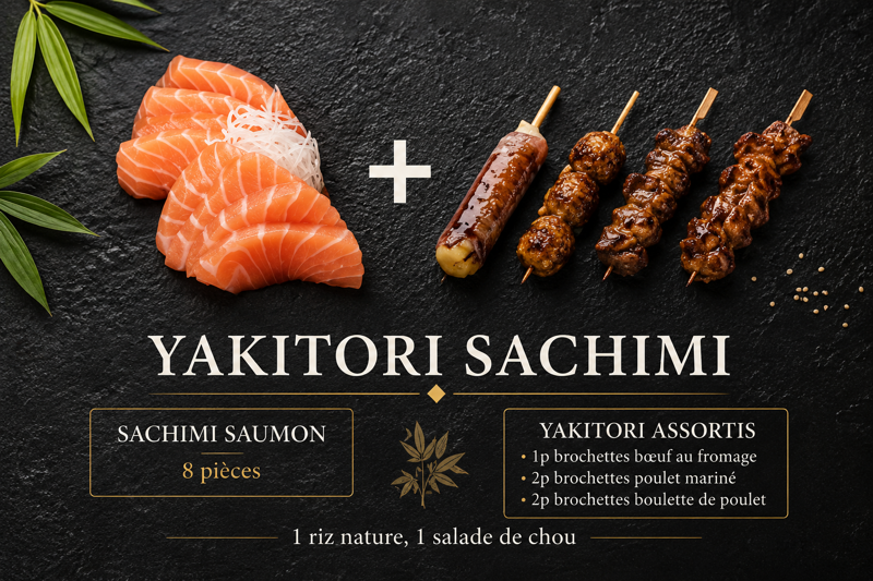 Yakitori sachimi (5p brochettes)