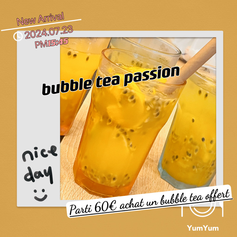 parti 60€ achat un bubble tea offert ~exclusivement en ligne