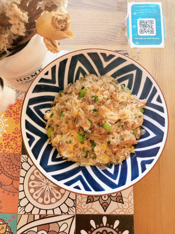 riz sauté japonais au saumon