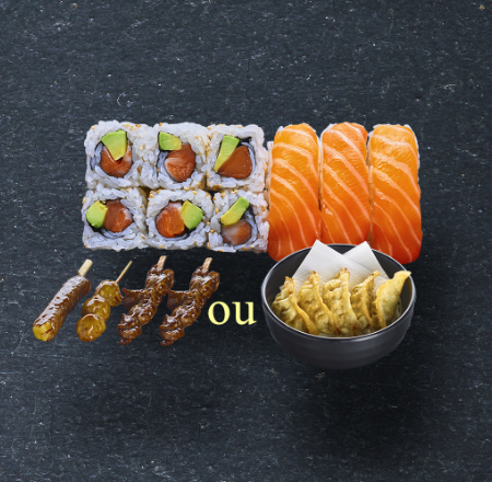 Menu mix 3 (5brochette ou 5 gyoza)