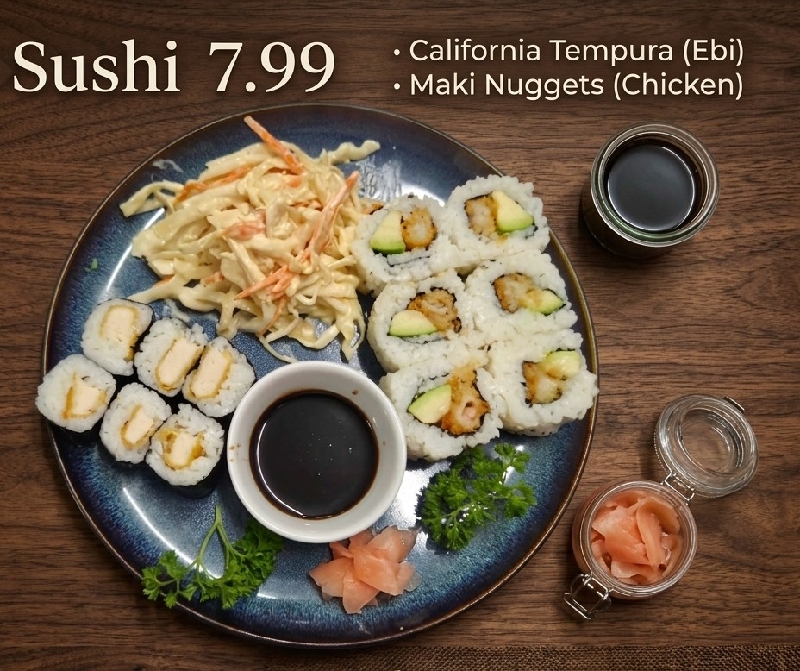 Menu sushi 7.99