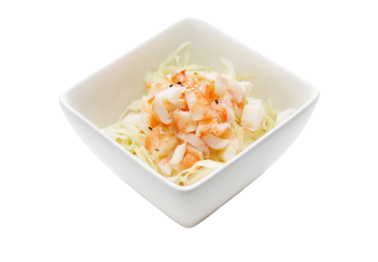 Salade choux crevettes