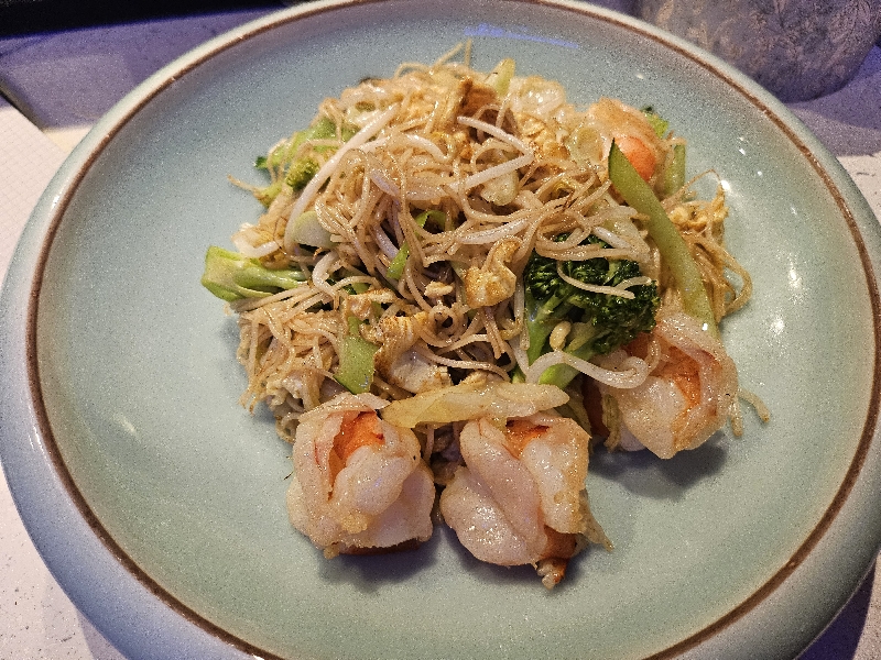Nouilles sautées aux crevettes
