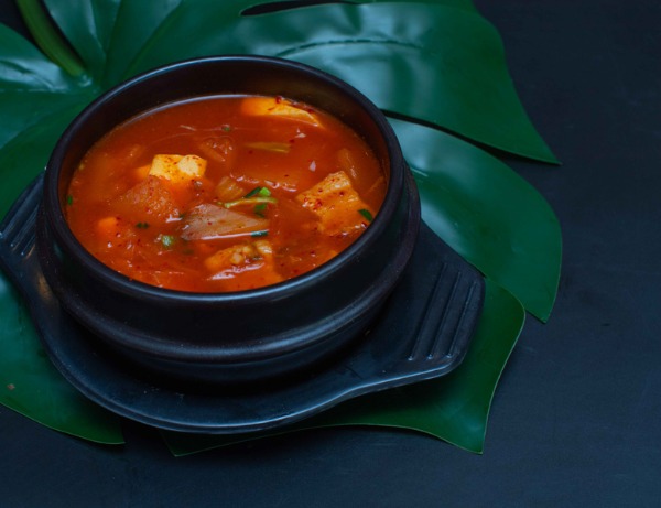 504 Spicy tofu stew with seafood 海鲜嫩豆腐汤 （辣）