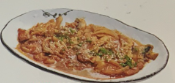 Poitrine de por à la sauce piquante
