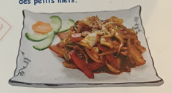 Seiche souté a la sauce piquant