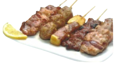 5 brochettes