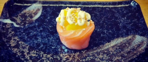 126. Salmon Mango Gunkan