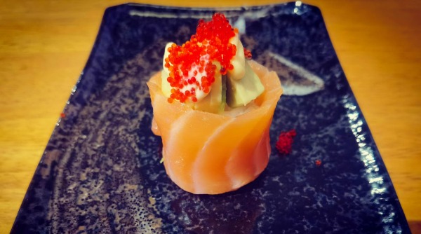127. Salmon Avocado Gunkan
