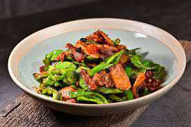 辣椒炒肉（单人份）🌶️porc sauté aux piments verts 