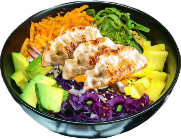 PB2. Poke bowl au gyoza