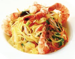 T15 SALADES DE MANGUE VERTE FRAÎCHE AUX CREVETTES CROUSTILLANTES 🌶