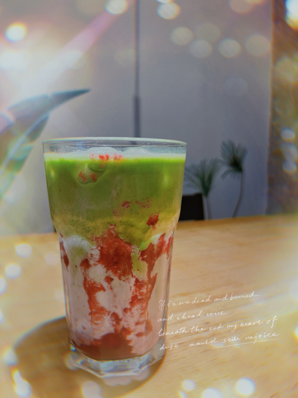 Signature 🍵 Ice Matcha latte fraise 🍓草莓抹茶冰拿铁🧊