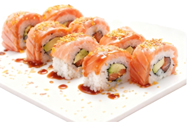 P1. Maki saumon mi-cuit 8pcs
