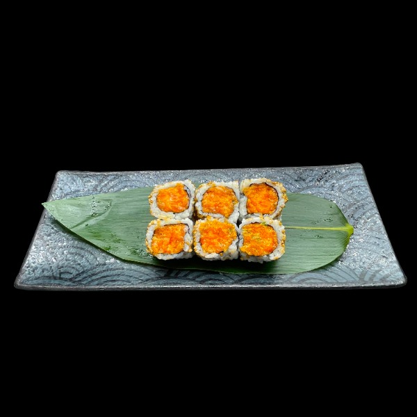 (M25)107. Scharfes Lachs, Tempura knuspring 6 stk