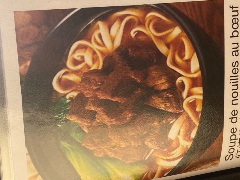 soupe de nouilles au boeuf