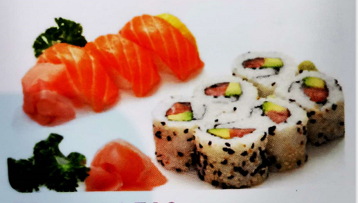 F2. 3 Sushi, 8 california saumon