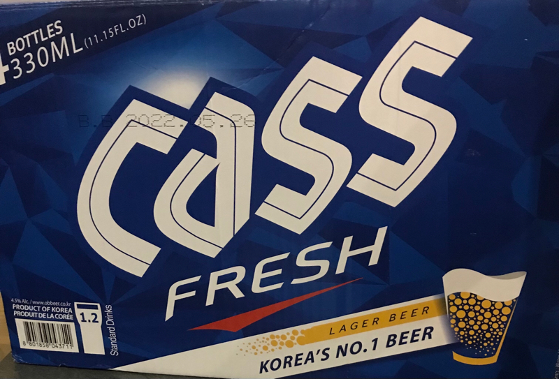 Bière coréen Cass 33 cl