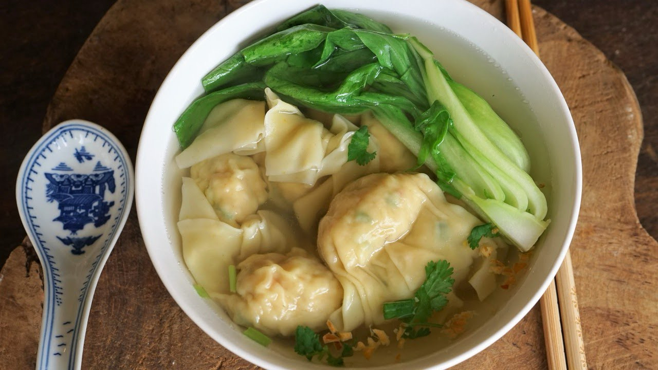 soupe de raviolis aux crevettes 馄饨汤