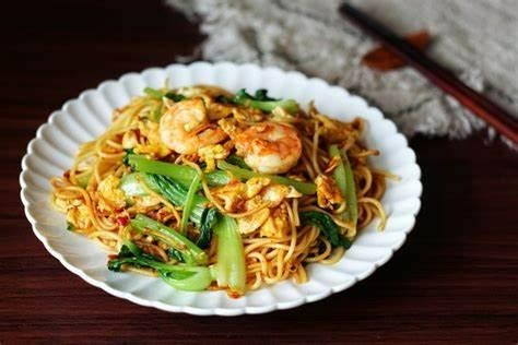 54. Linguine con gamberi