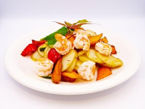 38. Gnocchi di riso con gamberi