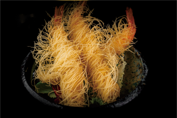 57. GAMBERONI CON KATAIFI FRITTI