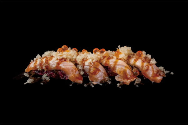 269. BBQ NIGIRI RISO NERO CON SALMONE 4PZ