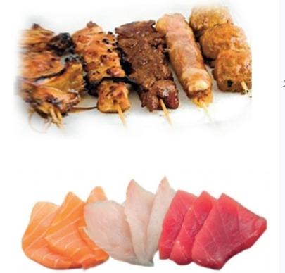 Menu G Sashimi Brochettes