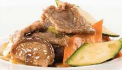 248. Vitello con bambù e funghi