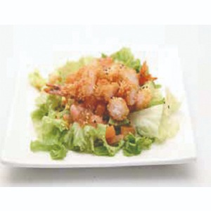 Salade avocat et Beignet de crevettes