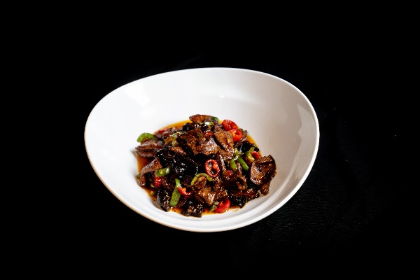 F86A. Schweineleber gebraten mit Chili
