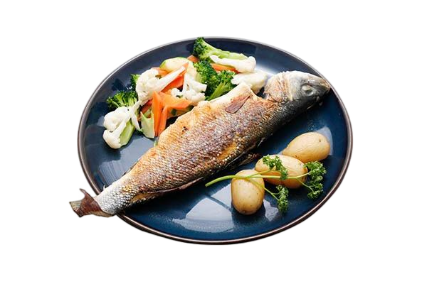 W11. Bar entier grillé servi avec une sauce Nuoc-Nam citronnée et pimentée